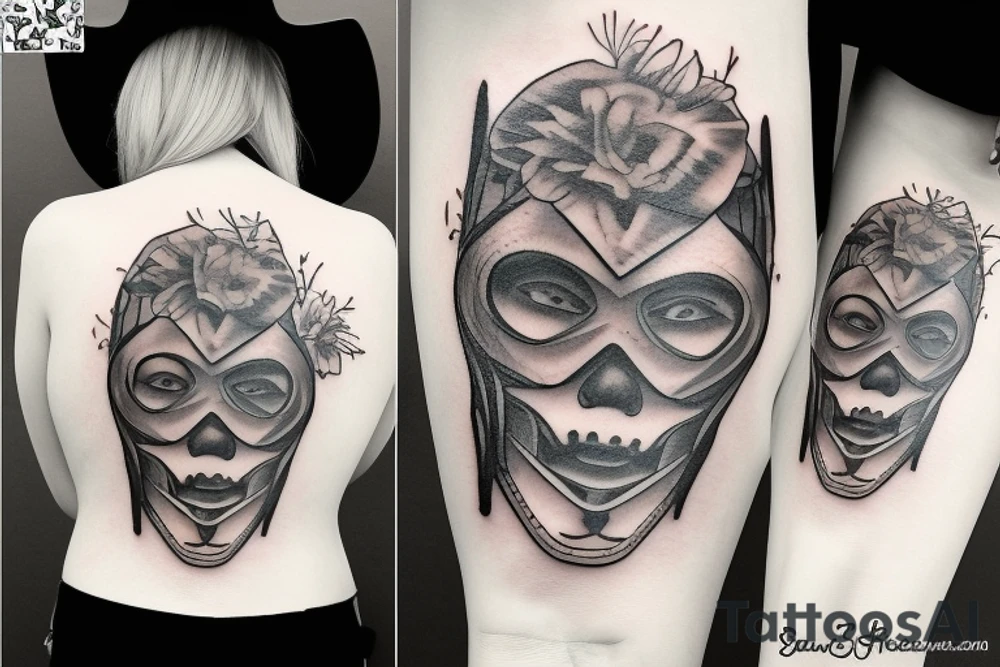 Girlfriend,cowboy mask tattoo idea
