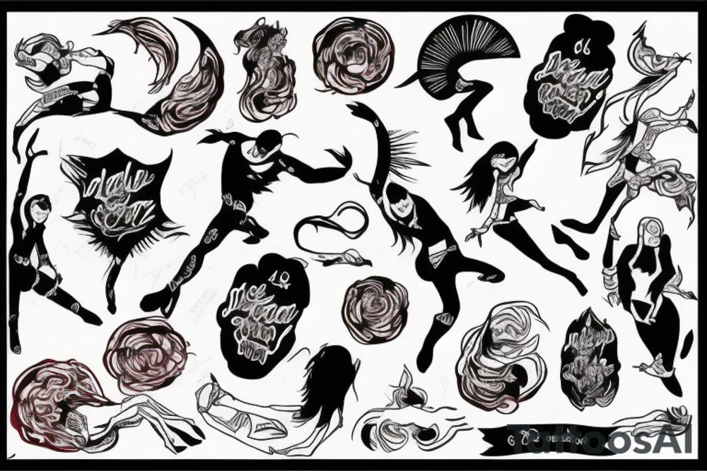 Dancing under red skies tattoo idea