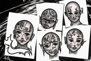 little bald one tattoo idea