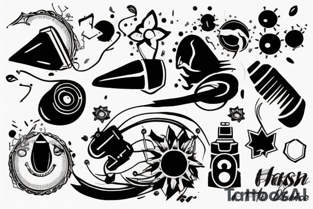 sound minimalistic hi tech tattoo idea