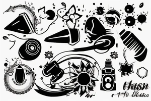 sound minimalistic hi tech tattoo idea