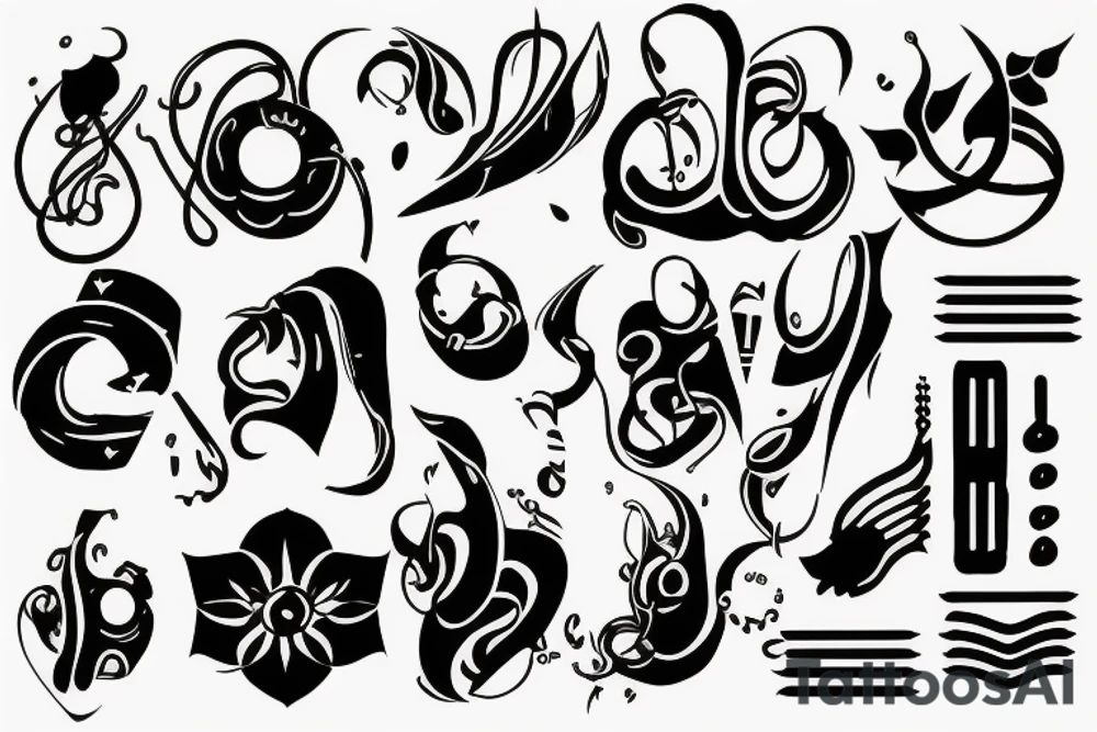 sound minimalistic hi tech tattoo idea