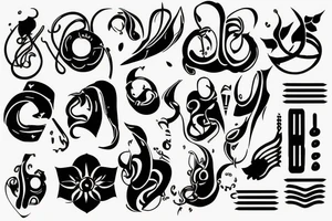 sound minimalistic hi tech tattoo idea