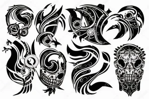 sound minimalistic hi tech tattoo idea