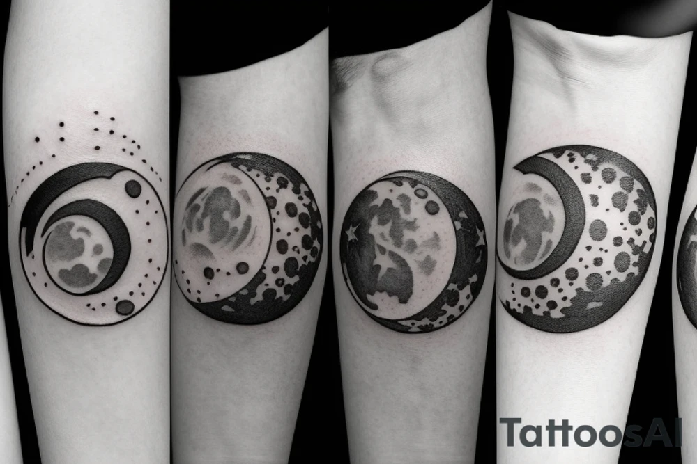 Moon phases tattoo idea