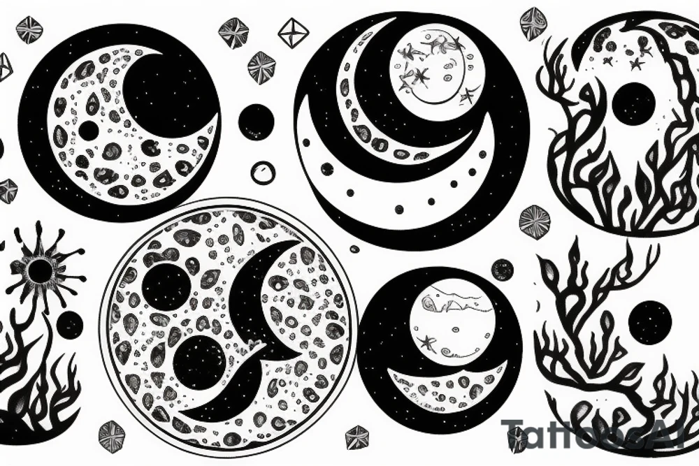 Moon phases tattoo idea