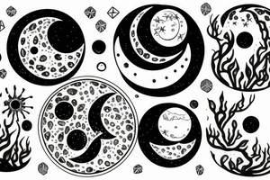 Moon phases tattoo idea