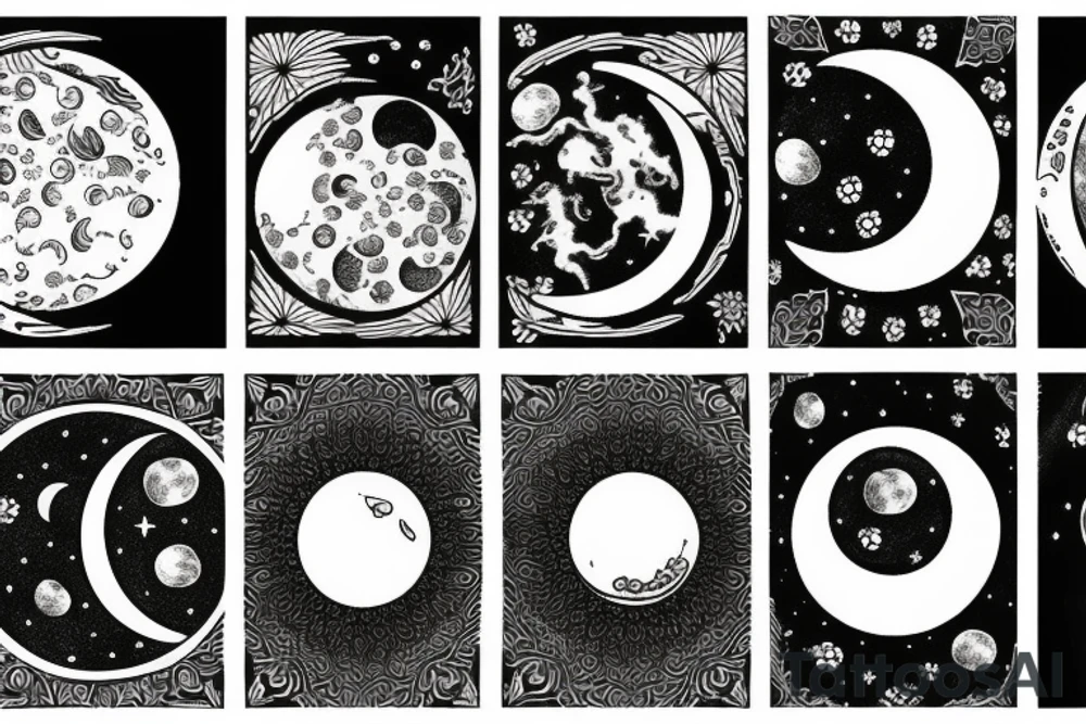 Moon phases tattoo idea