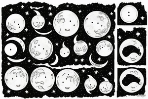 Moon phases tattoo idea