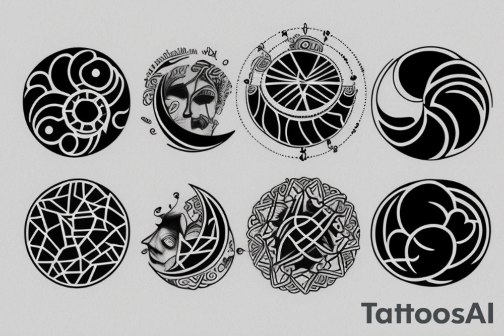 Moon phases tattoo idea
