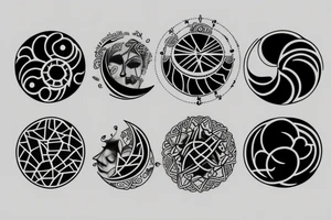 Moon phases tattoo idea