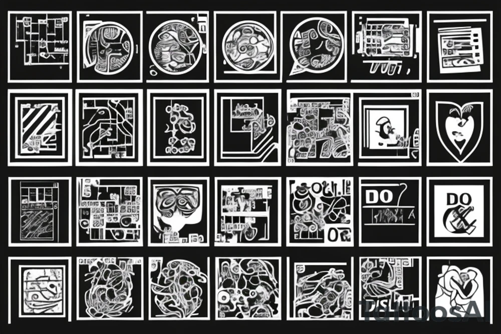 Circuit board style with the caption “do you want to see” tattoo idea Circuit board style with the caption “do you want to see” tattoo idea