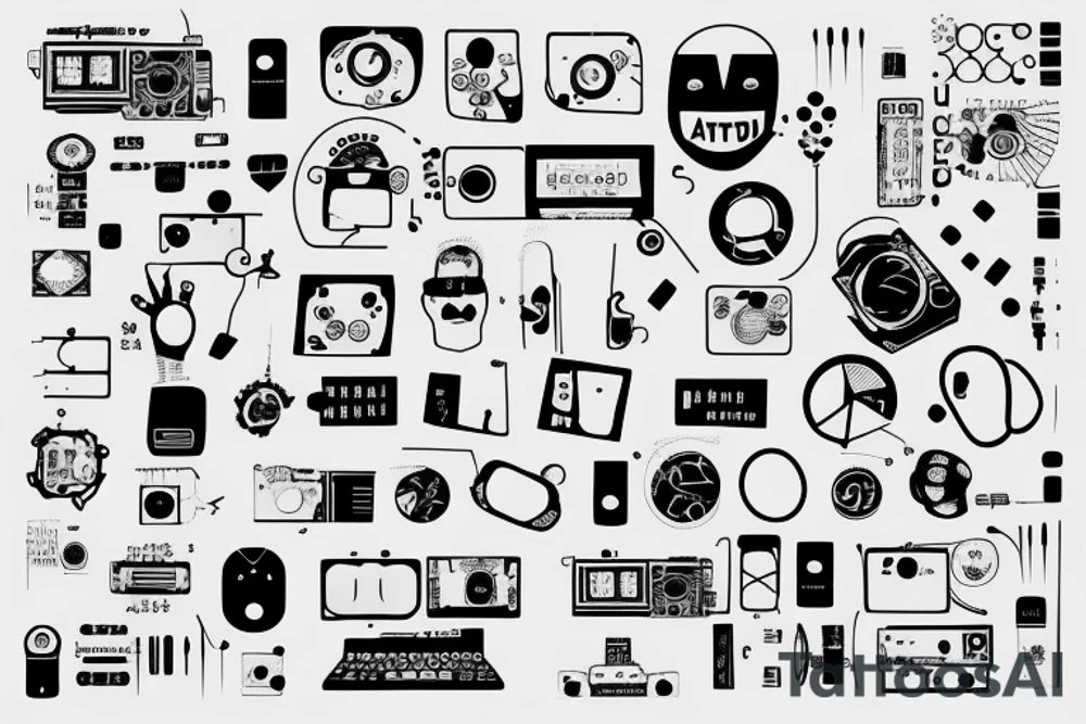 Circuit board style with the caption “do you want to see” tattoo idea