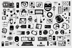 Circuit board style with the caption “do you want to see” tattoo idea