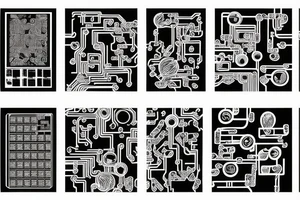 Circuit board style with do you want to see written on it tattoo idea