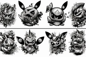 muscular pikachu realistic tattoo idea