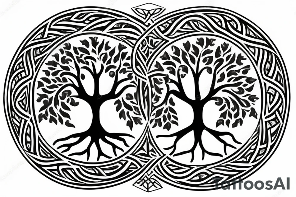 Tree of life and nature tattoo idea