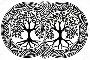Tree of life and nature tattoo idea