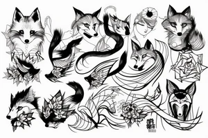 kitsune, technology tattoo idea