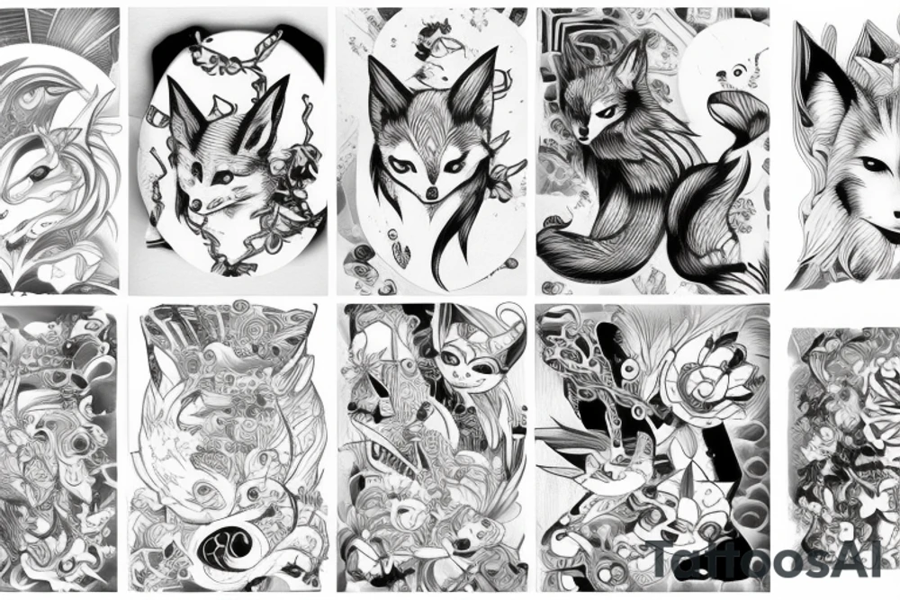 kitsune, technology tattoo idea