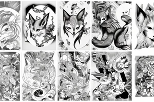 kitsune, technology tattoo idea