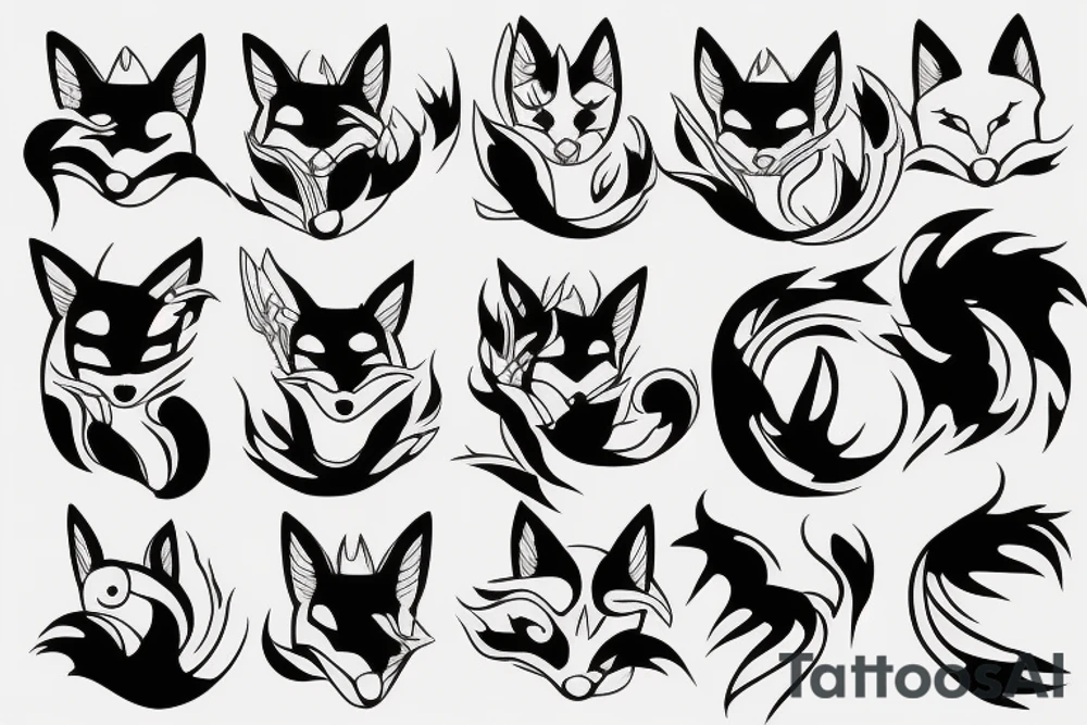 kitsune, technology tattoo idea