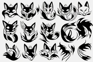 kitsune, technology tattoo idea