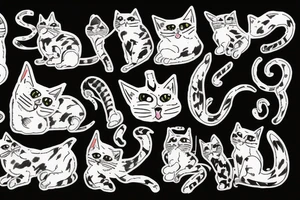 3 scratch marks from a cat tattoo idea