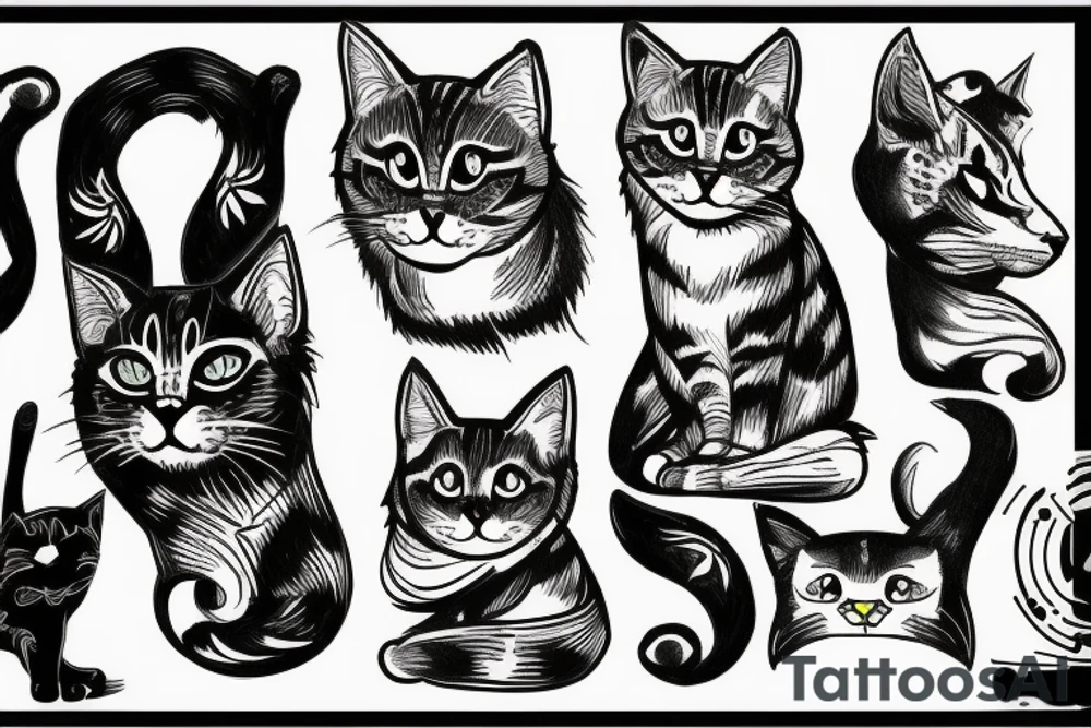 3 scratch marks from a cat tattoo idea