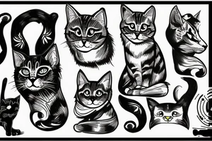 3 scratch marks from a cat tattoo idea
