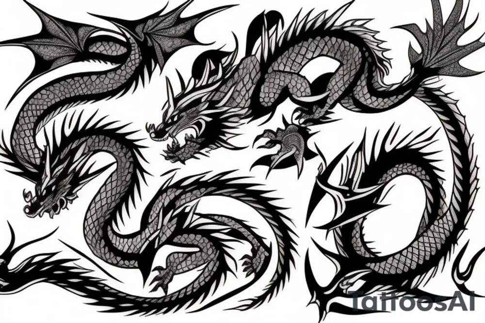 dragon japanes tattoo idea