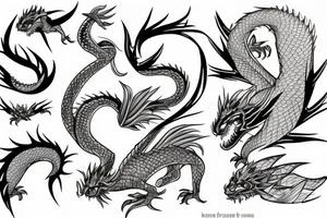 sakura dragon tattoo idea