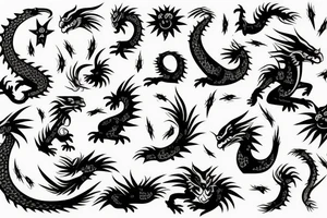 sakura dragon tattoo idea