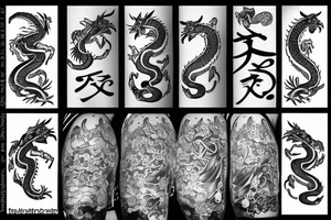 sakura dragon tattoo idea