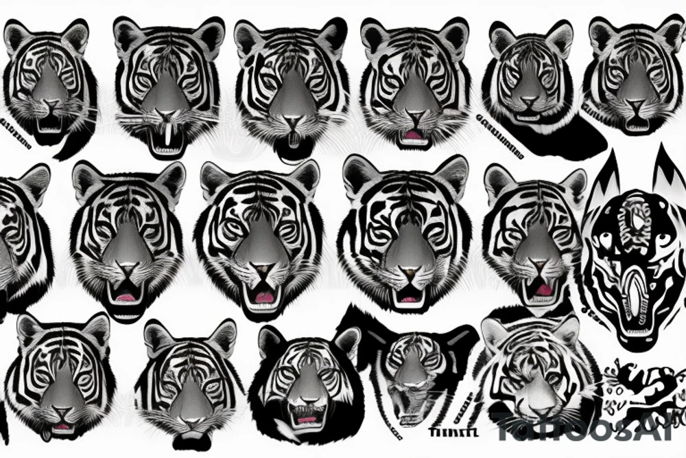 Buda tigre tattoo idea