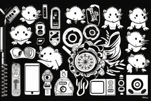 Electronics and hedgehog tattoo idea