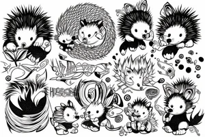 Electronic hedgehog tattoo idea