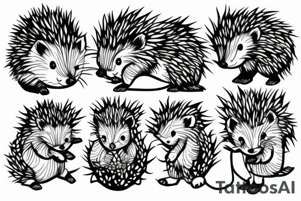 Electronic hedgehog tattoo idea