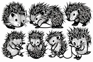 Electronic hedgehog tattoo idea