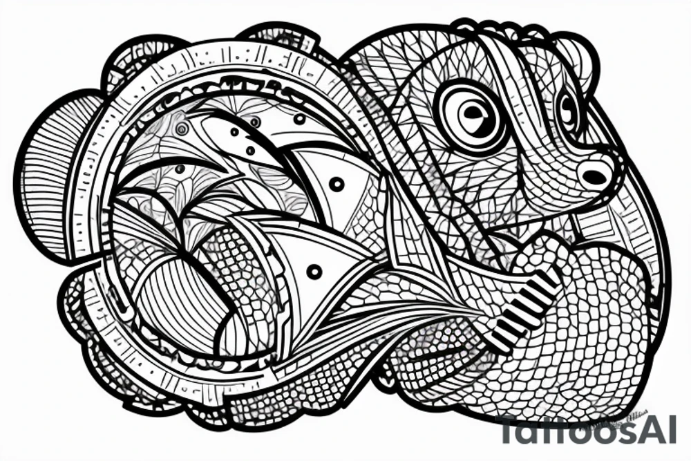 Electronic hedgehog tattoo idea