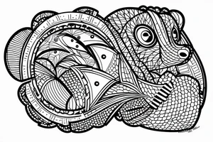 Electronic hedgehog tattoo idea