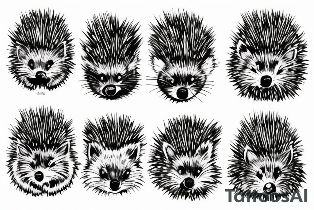 Electronic hedgehog tattoo idea