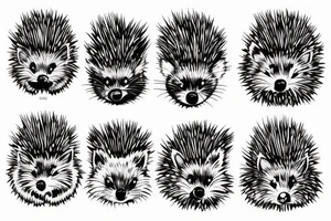 Electronic hedgehog tattoo idea