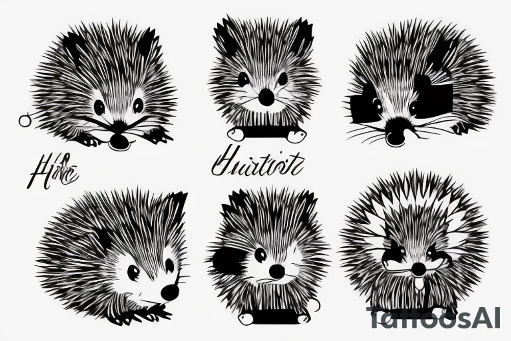 Electronic hedgehog tattoo idea