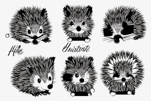 Electronic hedgehog tattoo idea