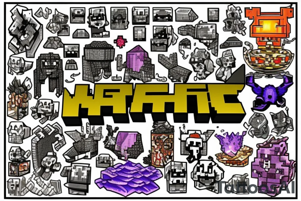 Magic World Minecraft tattoo idea