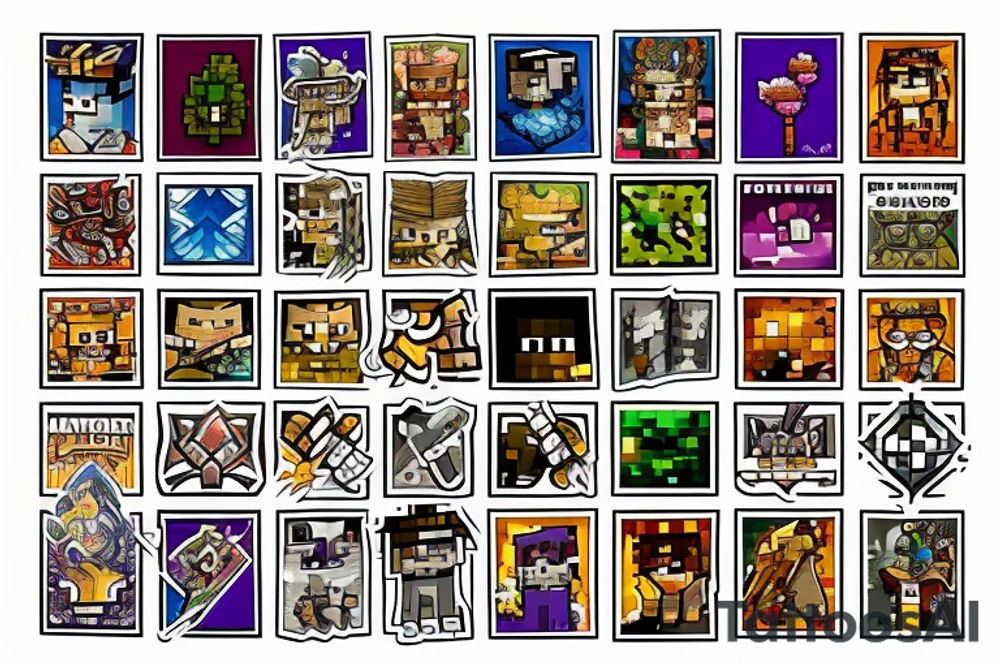 Magic World Minecraft tattoo idea