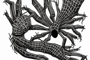 Spider emerging from under the skin tattoo idea
