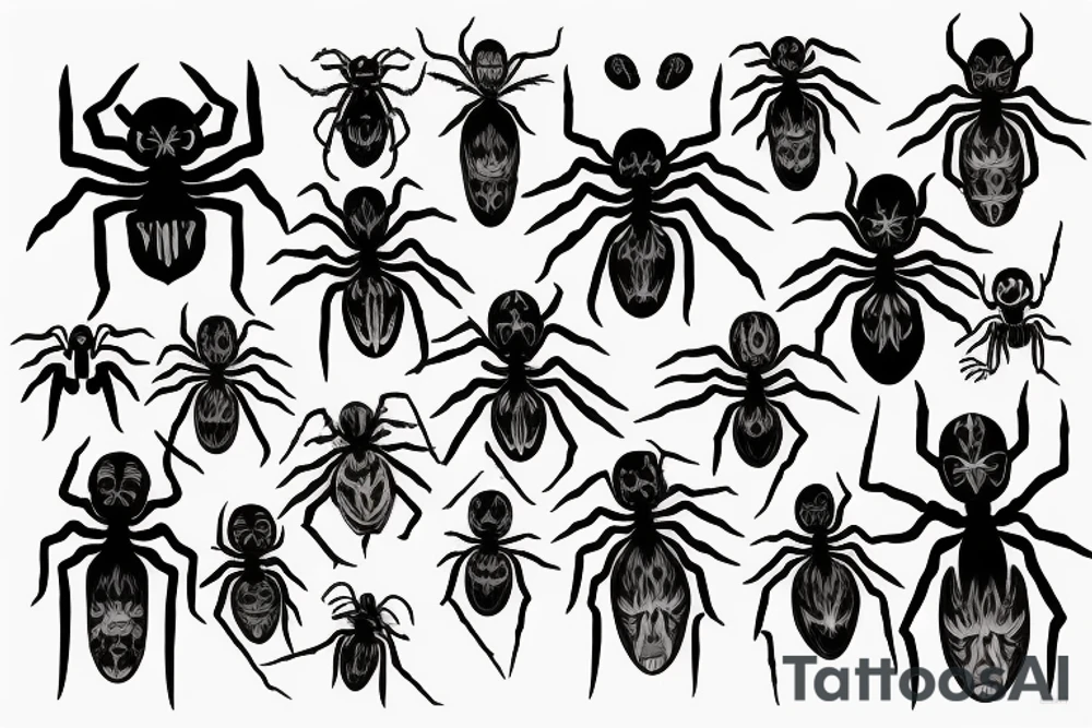 Spider coming out of body tattoo idea