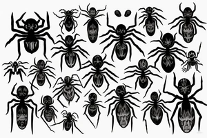 Spider coming out of body tattoo idea